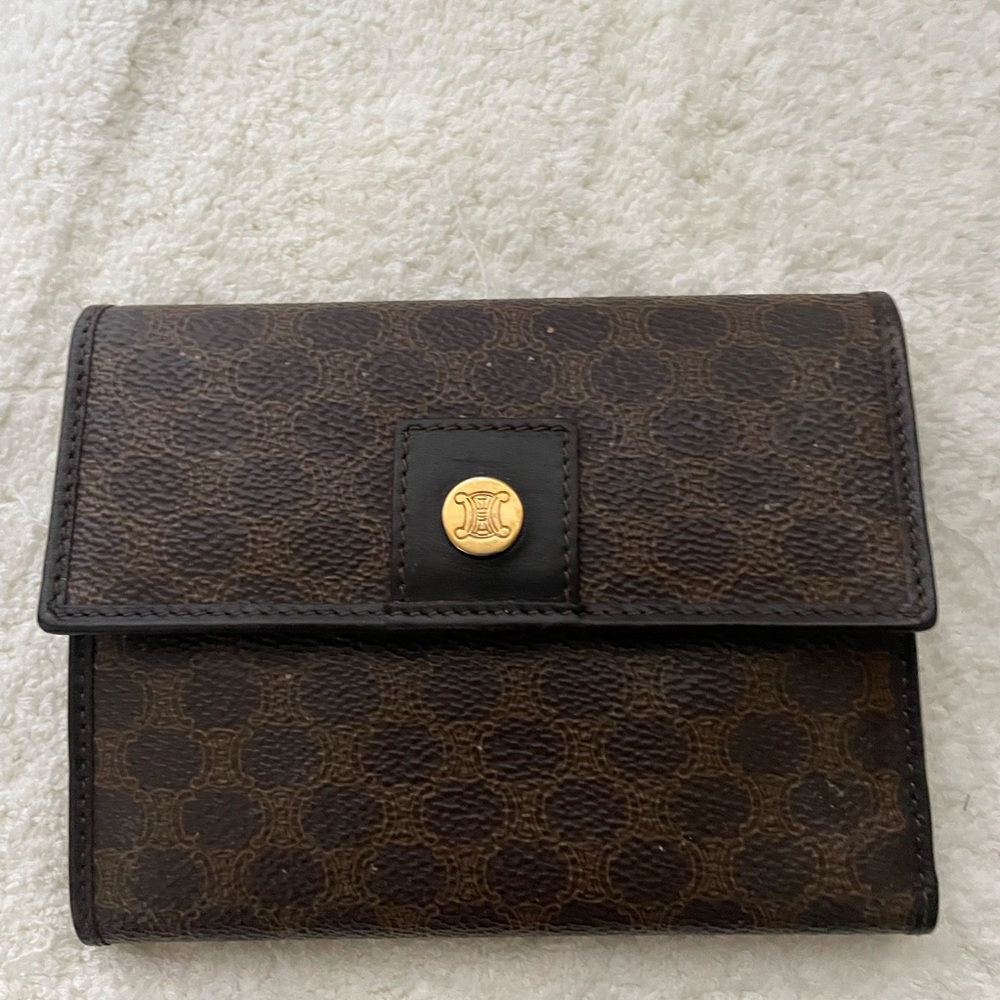 Vintage Celine Trifold Canvas wallet